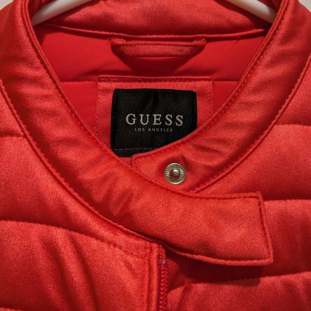 Women's Guess Hot Pink Quilted Jacket - Picture 4 of 4